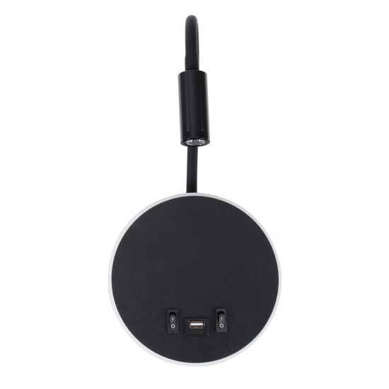 GloboStar® GOOSE 60883 Μοντέρνο Φωτιστικό Τοίχου - Απλίκα Ξενοδοχείου Bed Side LED 6W 600lm 36° & 360° AC 220-240V - Reading Light & 360° Κρυφός Φωτισμός - Φορτιστής USB 3A - Μ15.5 x Π15 x Υ30.5cm - Φυσικό Λευκό 4500K - Μαύρο GloboStar® GOOSE 60883 Μοντέρνο Φωτιστικό Τοίχου - Απλίκα Ξενοδοχείου Bed Side LED 6W 600lm 36° & 360° AC 220-240V - Reading Light & 360° Κρυφός Φωτισμός - Φορτιστής USB 3A - Μ15.5 x Π15 x Υ30.5cm - Φυσικό Λευκό 4500K - Μαύρο