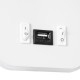 GloboStar® LADY-O 61364 Μοντέρνο Φωτιστικό Τοίχου - Απλίκα Ξενοδοχείου Bed Side LED 10W 1000lm 36° & 360° AC 220-240V - Reading Light & 360° Κρυφός Φωτισμός - Φορτιστής USB 3A - Μ10.5 x Π10 x Υ18.5cm - Φυσικό Λευκό 4500K - Λευκό