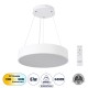 GloboStar® BURTON 61201-P Κρεμαστή Πλαφονιέρα Οροφής LED CCT 67W 7370lm 120° AC 220-240V - Εναλλαγή Φωτισμού μέσω Τηλεχειριστηρίου All In One Ψυχρό 6000k+Φυσικό 4500k+Θερμό 2700k Dimmable Φ40cm - Λευκό - 3 Years Warranty GloboStar® BURTON 61201-P Κρεμαστή Πλαφονιέρα Οροφής LED CCT 67W 7370lm 120° AC 220-240V - Εναλλαγή Φωτισμού μέσω Τηλεχειριστηρίου All In One Ψυχρό 6000k+Φυσικό 4500k+Θερμό 2700k Dimmable Φ40cm - Λευκό - 3 Years Warranty