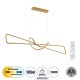 GloboStar® DOLORES 61282 Κρεμαστό Φωτιστικό Οροφής Design LED CCT 105W 11760lm 300° AC 220-240V - Εναλλαγή Φωτισμού μέσω Τηλεχειριστηρίου All In One Ψυχρό 6000k+Φυσικό 4500k+Θερμό 2700k Dimmable Μ110 x Π17 x Υ17.5cm - Χρυσό Βούρτσας - 3 Years Warranty GloboStar® DOLORES 61282 Κρεμαστό Φωτιστικό Οροφής Design LED CCT 105W 11760lm 300° AC 220-240V - Εναλλαγή Φωτισμού μέσω Τηλεχειριστηρίου All In One Ψυχρό 6000k+Φυσικό 4500k+Θερμό 2700k Dimmable Μ110 x Π17 x Υ17.5cm - Χρυσό Βούρτσας - 3 Years Warranty