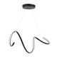 GloboStar® SPIRALE 61283 Κρεμαστό Φωτιστικό Οροφής Design LED CCT 75W 8400lm 300° AC 220-240V - Εναλλαγή Φωτισμού μέσω Τηλεχειριστηρίου All In One Ψυχρό 6000k+Φυσικό 4500k+Θερμό 2700k Dimmable Μ72 x Π25 x Υ18cm - Μαύρο - 3 Years Warranty