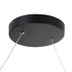 GloboStar® SPIRALE 61283 Κρεμαστό Φωτιστικό Οροφής Design LED CCT 75W 8400lm 300° AC 220-240V - Εναλλαγή Φωτισμού μέσω Τηλεχειριστηρίου All In One Ψυχρό 6000k+Φυσικό 4500k+Θερμό 2700k Dimmable Μ72 x Π25 x Υ18cm - Μαύρο - 3 Years Warranty