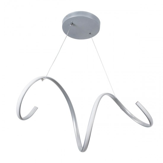 GloboStar® SPIRALE 61285 Κρεμαστό Φωτιστικό Οροφής Design LED CCT 75W 8400lm 300° AC 220-240V - Εναλλαγή Φωτισμού μέσω Τηλεχειριστηρίου All In One Ψυχρό 6000k+Φυσικό 4500k+Θερμό 2700k Dimmable Μ72 x Π25 x Υ18cm - Νίκελ Ασημί Βούρτσας - 3 Years Warranty GloboStar® SPIRALE 61285 Κρεμαστό Φωτιστικό Οροφής Design LED CCT 75W 8400lm 300° AC 220-240V - Εναλλαγή Φωτισμού μέσω Τηλεχειριστηρίου All In One Ψυχρό 6000k+Φυσικό 4500k+Θερμό 2700k Dimmable Μ72 x Π25 x Υ18cm - Νίκελ Ασημί Βούρτσας - 3 Years Warranty