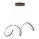GloboStar® SPIRALE 61287 Κρεμαστό Φωτιστικό Οροφής Design LED CCT 75W 8400lm 300° AC 220-240V - Εναλλαγή Φωτισμού μέσω Τηλεχειριστηρίου All In One Ψυχρό 6000k+Φυσικό 4500k+Θερμό 2700k Dimmable Μ72 x Π25 x Υ18cm - Καφέ - 3 Years Warranty