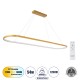 GloboStar® BOLIVAR 61274 Κρεμαστό Φωτιστικό Οροφής Design LED CCT 54W 6210lm 300° AC 220-240V - Εναλλαγή Φωτισμού μέσω Τηλεχειριστηρίου All In One Ψυχρό 6000k+Φυσικό 4500k+Θερμό 2700k Dimmable Μ120 x Π30 x Υ2cm - Χρυσό Βούρτσας - 3 Years Warranty GloboStar® BOLIVAR 61274 Κρεμαστό Φωτιστικό Οροφής Design LED CCT 54W 6210lm 300° AC 220-240V - Εναλλαγή Φωτισμού μέσω Τηλεχειριστηρίου All In One Ψυχρό 6000k+Φυσικό 4500k+Θερμό 2700k Dimmable Μ120 x Π30 x Υ2cm - Χρυσό Βούρτσας - 3 Years Warranty