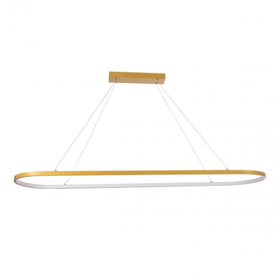 GloboStar® BOLIVAR 61274 Κρεμαστό Φωτιστικό Οροφής Design LED CCT 54W 6210lm 300° AC 220-240V - Εναλλαγή Φωτισμού μέσω Τηλεχειριστηρίου All In One Ψυχρό 6000k+Φυσικό 4500k+Θερμό 2700k Dimmable Μ120 x Π30 x Υ2cm - Χρυσό Βούρτσας - 3 Years Warranty GloboStar® BOLIVAR 61274 Κρεμαστό Φωτιστικό Οροφής Design LED CCT 54W 6210lm 300° AC 220-240V - Εναλλαγή Φωτισμού μέσω Τηλεχειριστηρίου All In One Ψυχρό 6000k+Φυσικό 4500k+Θερμό 2700k Dimmable Μ120 x Π30 x Υ2cm - Χρυσό Βούρτσας - 3 Years Warranty