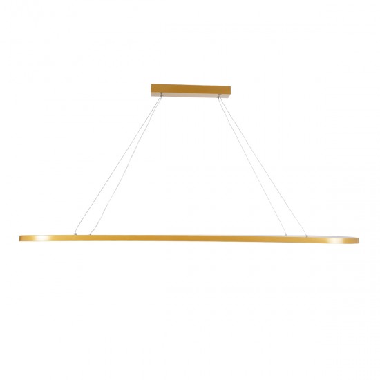 GloboStar® BOLIVAR 61274 Κρεμαστό Φωτιστικό Οροφής Design LED CCT 54W 6210lm 300° AC 220-240V - Εναλλαγή Φωτισμού μέσω Τηλεχειριστηρίου All In One Ψυχρό 6000k+Φυσικό 4500k+Θερμό 2700k Dimmable Μ120 x Π30 x Υ2cm - Χρυσό Βούρτσας - 3 Years Warranty GloboStar® BOLIVAR 61274 Κρεμαστό Φωτιστικό Οροφής Design LED CCT 54W 6210lm 300° AC 220-240V - Εναλλαγή Φωτισμού μέσω Τηλεχειριστηρίου All In One Ψυχρό 6000k+Φυσικό 4500k+Θερμό 2700k Dimmable Μ120 x Π30 x Υ2cm - Χρυσό Βούρτσας - 3 Years Warranty