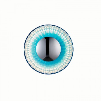 IRIDA - Γυάλινο Επιτοίχιο Φωτιστικό - Απλίκα σε Μπλε Χρώμα