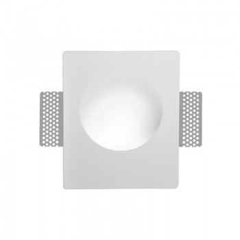 DILE - Γύψινο Χωνευτό Επιτοίχιο Φωτιστικό - Απλίκα σε Λευκό Χρώμα