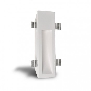 DILE - Γύψινο Χωνευτό Επιτοίχιο Φωτιστικό - Απλίκα σε Λευκό Χρώμα