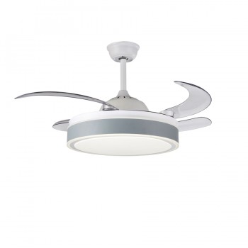 5028 - Ανεμιστήρας Οροφής με Φως και Τηλεχειριστήριο σε Γκρί Χρώμα