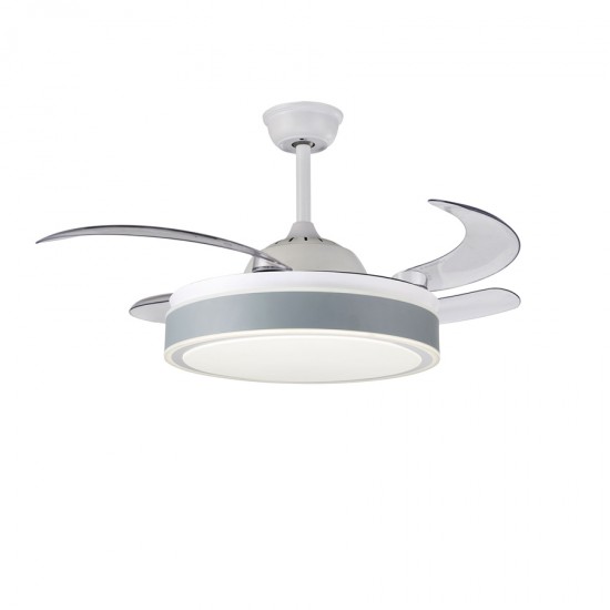 5028 - Ανεμιστήρας Οροφής με Φως και Τηλεχειριστήριο σε Γκρί Χρώμα