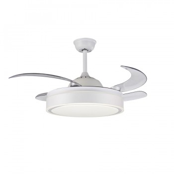 5028 - Ανεμιστήρας Οροφής με Φως και Τηλεχειριστήριο σε Λευκό Χρώμα